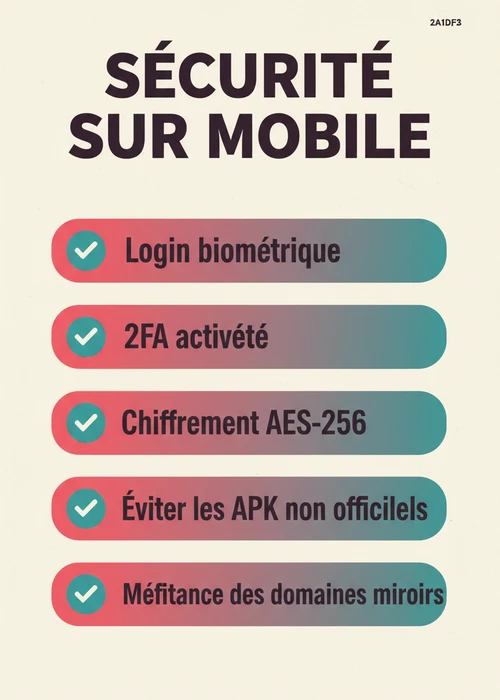 Joueur utilisant un smartphone pour accéder à un casino en ligne mobile en France, avec des icônes de sécurité et de paiement